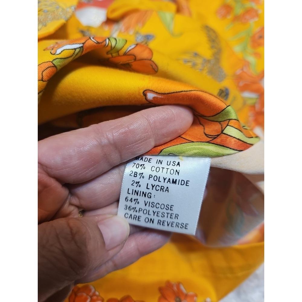 St John Sport Womens Jacket SZ Small Orange Butterfly Floral - Picture 6 of 9